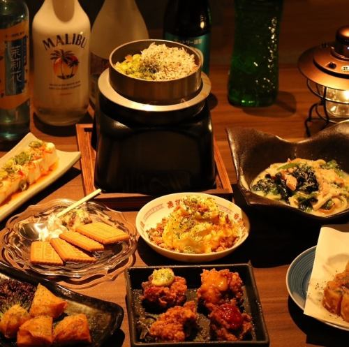 【4,000円2h飲み放題(lo100分)＋計9品】クツロギヤ名物コース