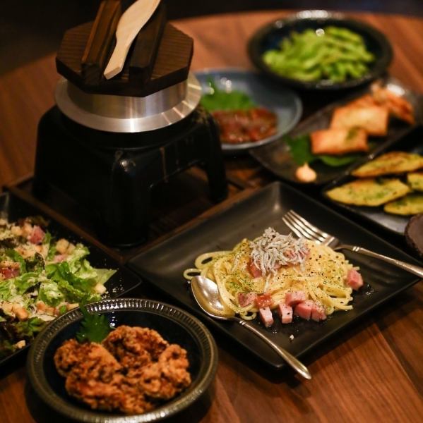 【4,000円2h飲み放題(lo100分)＋計9品】クツロギヤ名物コース