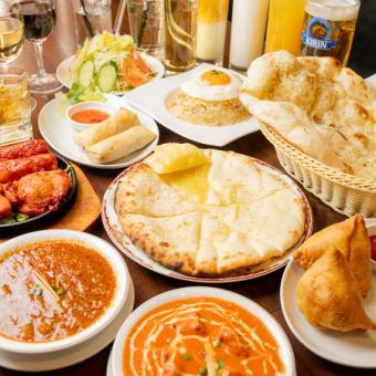 【宴会】インディアンコース★11品×ドリンク150分飲み放題3800円