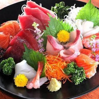 三浦湾直送鮮魚海鮮溢れあて寿司など最高到達点コース 10品 3時間飲み放題付 『8000円⇒7000円』