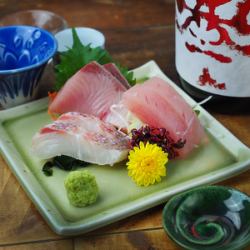 “銚子港直送” 鮮魚のお造り三種盛り／Assorted Sashimi - 3 Kinds from Choshi Port