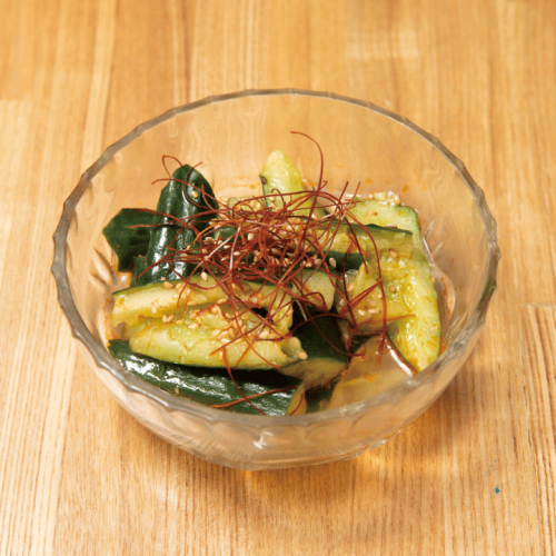 Spicy! Addictive pounded cucumber/pickled celery each