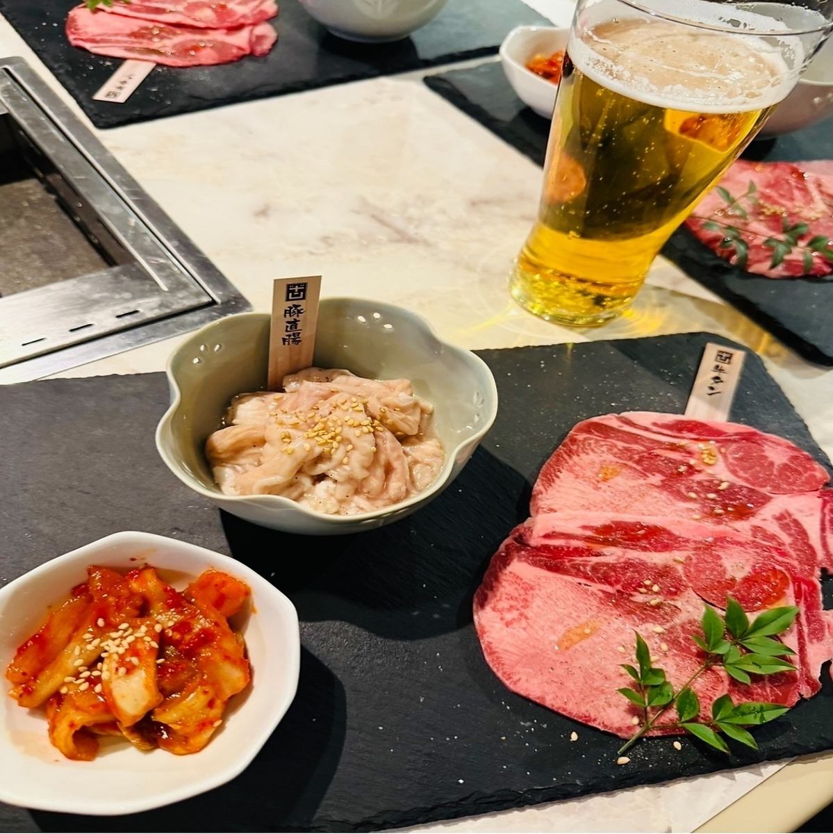 Lunchtime drinking course 2178 yen (tax included)! If you want to have a quick drink, Dondon Yakiniku is the place to go.