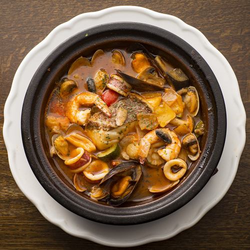 红海鲷鱼贝类西班牙风味法式海鲜汤~Zarzuela~