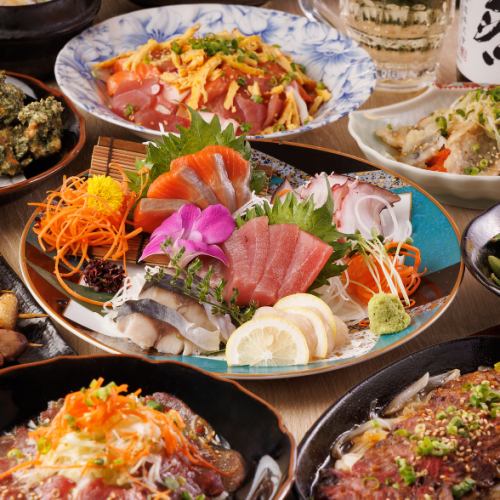 ＜鮮度自慢＞串焼きだけではなく海鮮も旨い！厳選食材使用の各種宴会コースを用意