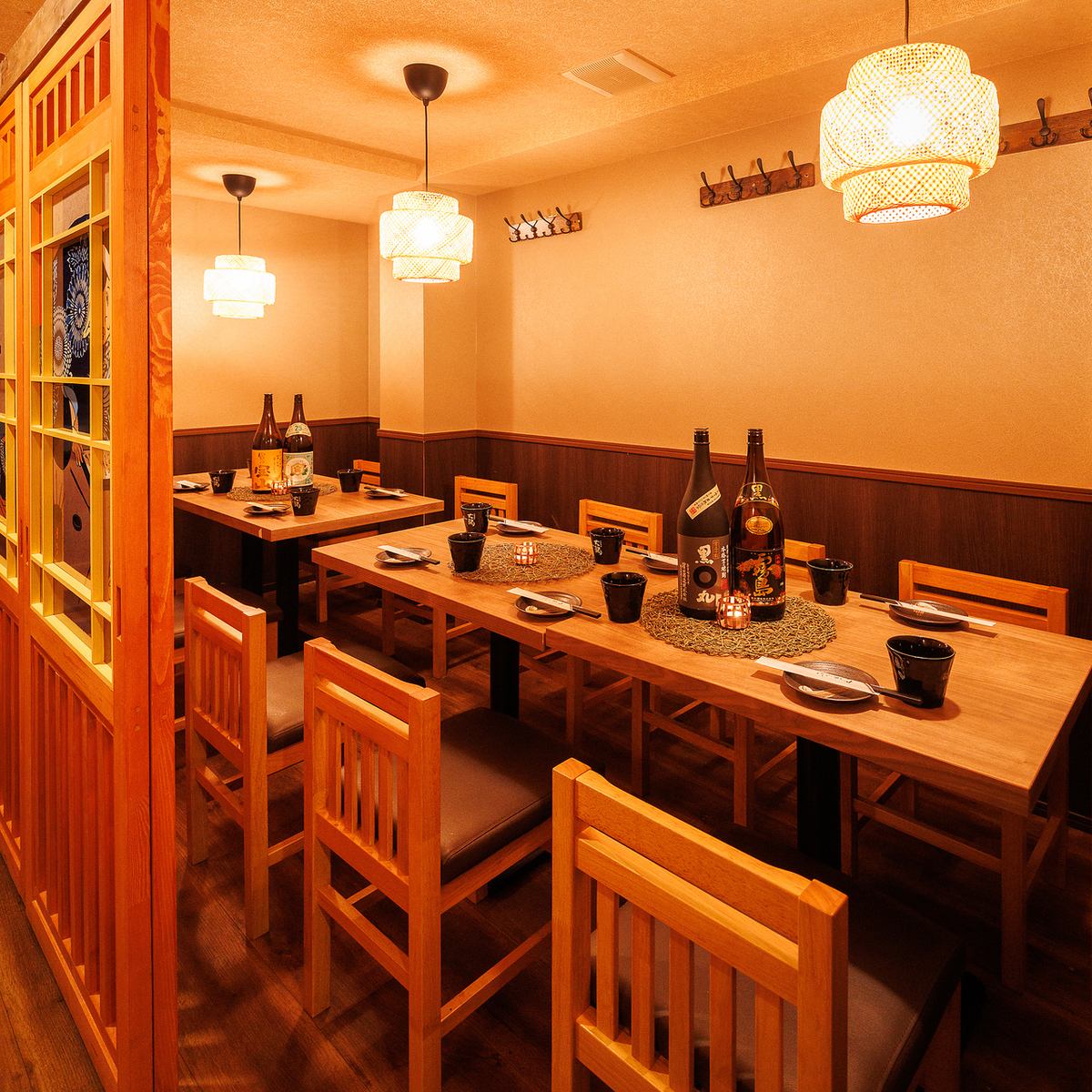 完全個室完備！団体様も安心して個室でご案内！