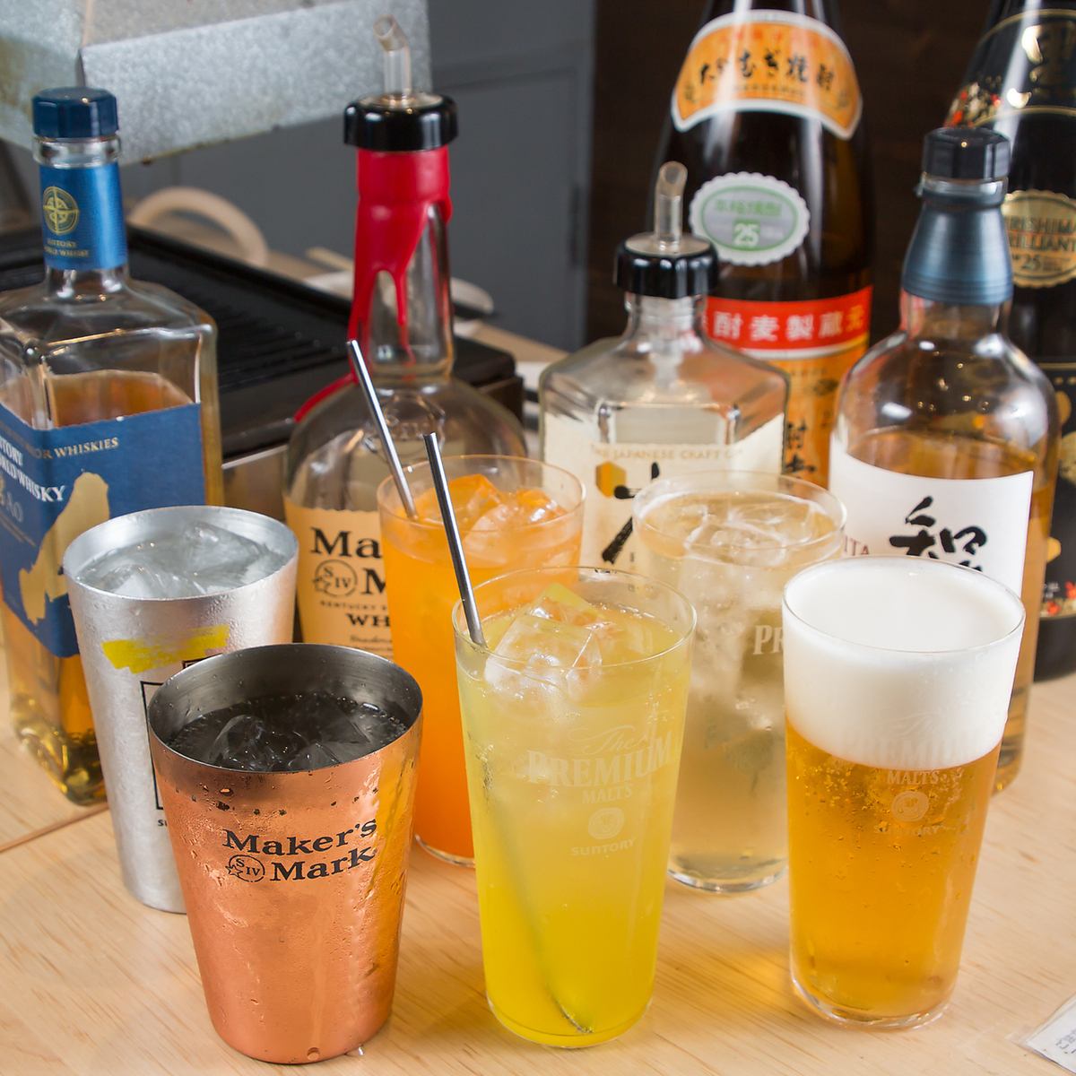 All-you-can-drink for 2 hours for 1,500 yen