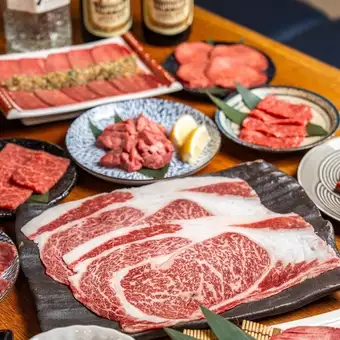 極上和牛プレミアムコース★焼き物12種【極上コース生ビール飲み放題付き】8000円(税込)