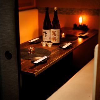 2名様からでもご利用頂けるプライベート感満載のお席です。