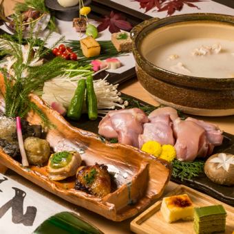 <For parties and entertaining> Choose from a selection of hot pot courses [Motsunabe/Mizutaki hot pot] 11 dishes in total, 3 hours all-you-can-drink included, 7,000 yen