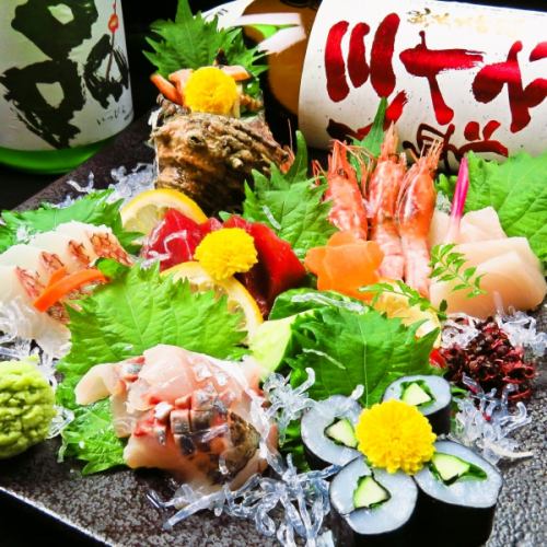 Carefully selected seafood procured from Hokuriku