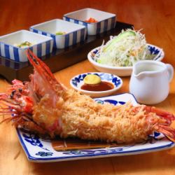 Natural oversized fried shrimp set meal <1 bottle>