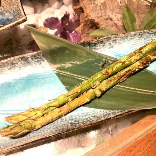 アスパラ　素焼き