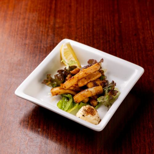 Grilled squid with butter and soy sauce