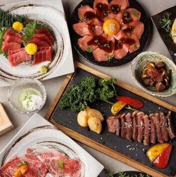 Gorgeous and luxurious! [All-you-can-drink for 3 hours] Enjoy Aomori bluefin tuna, beef tongue yukke, and Japanese black beef <Kirame Course> 9,000 yen ⇒ 7,500 yen