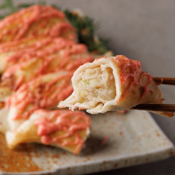 自家製！明太マヨ焼き餃子（肉野菜・海老・大葉）