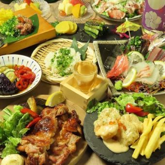最適合夏日派對！ 【附120分鐘無限暢飲】盡享奢華海鮮♪時令食材、生魚片等7種菜餚◆5,500日圓（含稅）