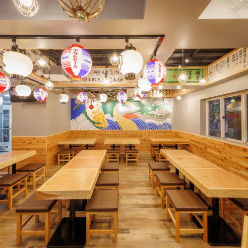 翌朝5時まで営業！！年中無休♪横浜駅からすぐなので終電ぎりぎりまで楽しめます！また、営業は翌朝5時までなので終電を逃して朝までコースもOK♪
