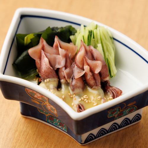 ホタルイカの酢味噌掛け