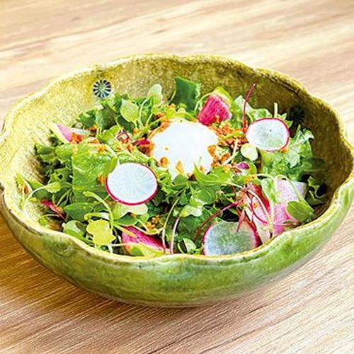 凯撒沙拉配溏心蛋和奶酪