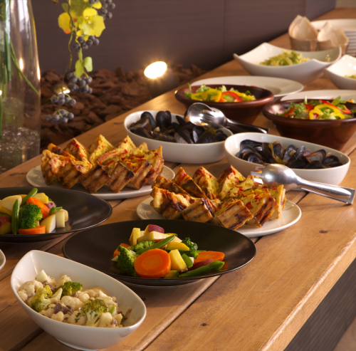Buffet style is recommended for large parties!
