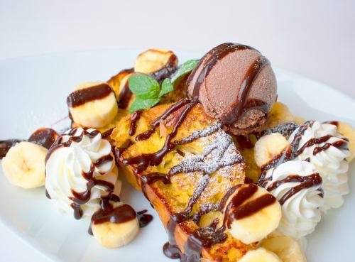 French toast chocolate banana