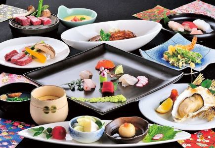 ＜会席コ-ス＞牛ロースステーキ/カニ甲羅グラタン等!120分[飲放]+全9品9000円(税込)