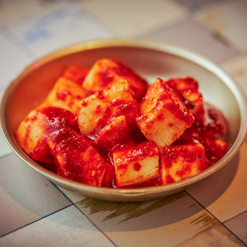 Long potato kimchi
