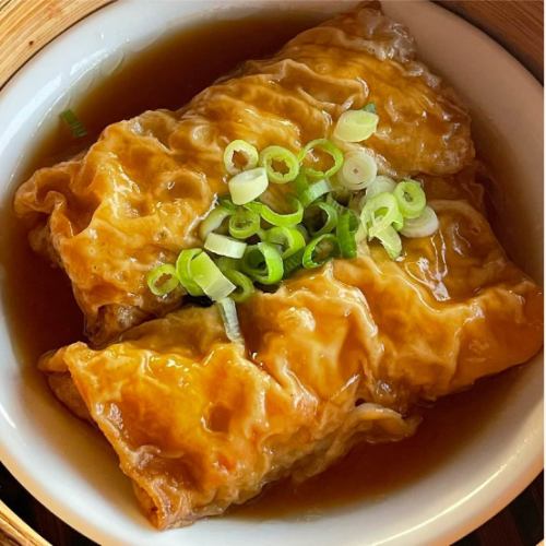 湯葉巻きオイスターソース蒸し   