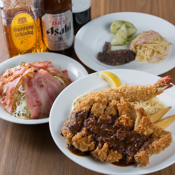 【選べるメインのディナーコース】ジューシーなチキンカツをメインに、特別な5品のディナーコースです♪