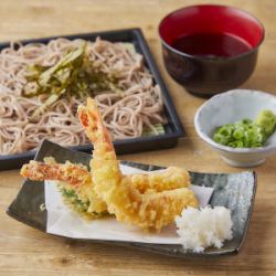 大海老天ざる蕎麦