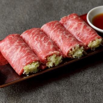 近江牛赤身のにんにくネギ
