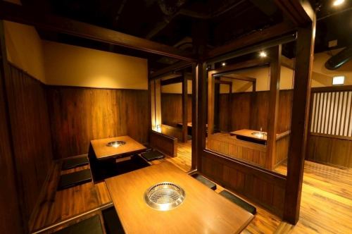 落ち着いた雰囲気の個室