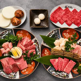 【一番人気】焼肉店。の　イロドリコース　◇全12品　6,500円