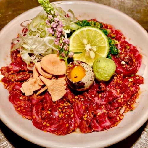 Charcoal-grilled Wagyu beef yukhoe rice bowl