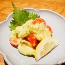 Cherry tomato and avocado tartare