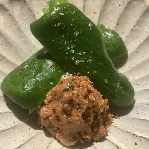 香脆甜椒配肉味噌醬