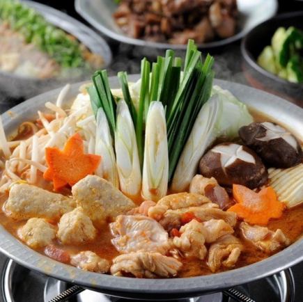 선택할 수 있는 나베(소금 짱코 냄비·치게 냄비) 코스 전 7품 120분 무제한 4300엔