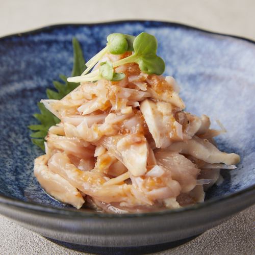 とり刺し叩き梅水晶