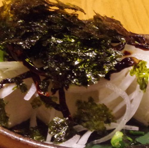 海苔きくらげ漬け冷奴