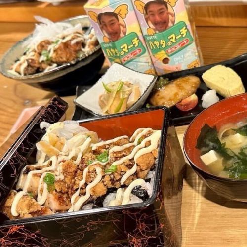 Fried chicken rice bowl