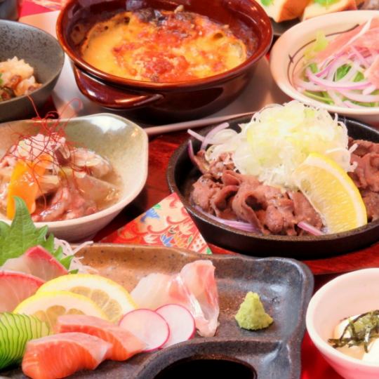 [Weekdays only ☆ Easy banquet course] 7 dishes including carpaccio + chicken nanban + 2 hours all-you-can-drink included ⇒ 3500 yen