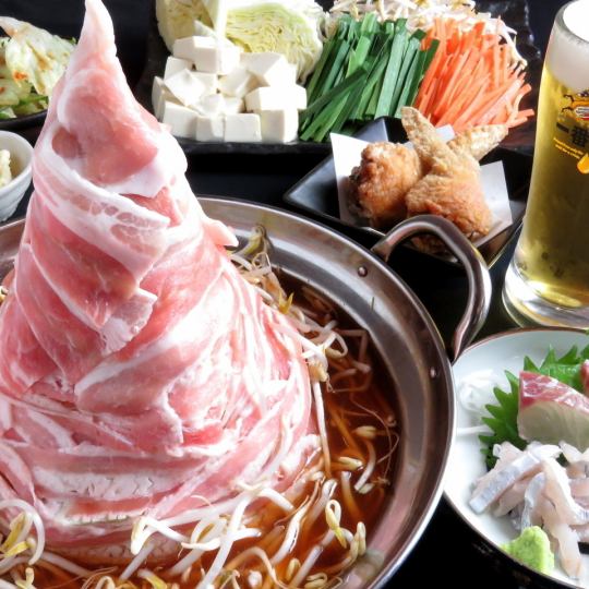 11月～ご予約OK♪【大好評！】たけった肉タワー鍋コース全7品120分飲み放題付5500円⇒平日5000円