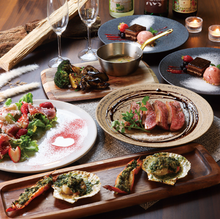 【天王寺駅から徒歩3分】素材の真価を発揮する薪火料理◆宴会には飲み放題付コースも