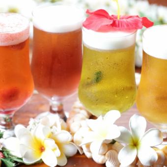 For a welcome and farewell party≫ Hawaiian food and drink course with all-you-can-drink for 90 minutes 4,400 yen (tax included)