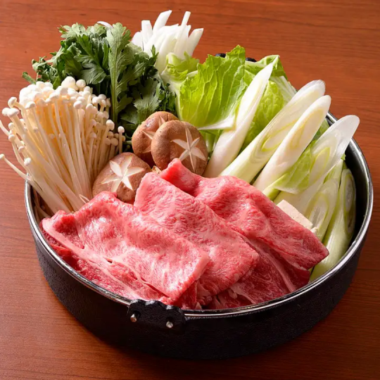 7月限定【あかべこコース　佐賀牛すきなべと旬の味覚】飲放付・銘々提供5,000円（税込）
