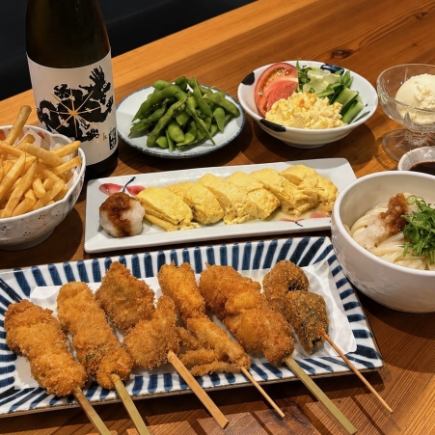 焼き鳥屋☆ 瀬戸鳥の串カツコース 120分飲み放題付き