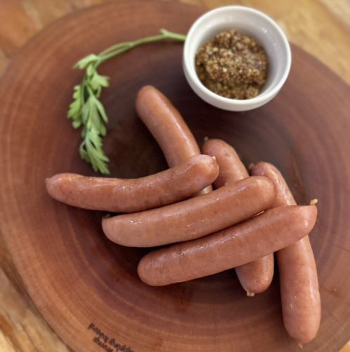 ソーセージプレート　粒マスタード添え