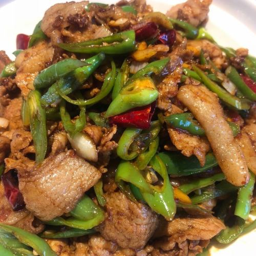 羊ピーマン炒め