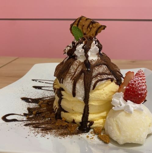 ちょこ大福スフレパンケーキ
